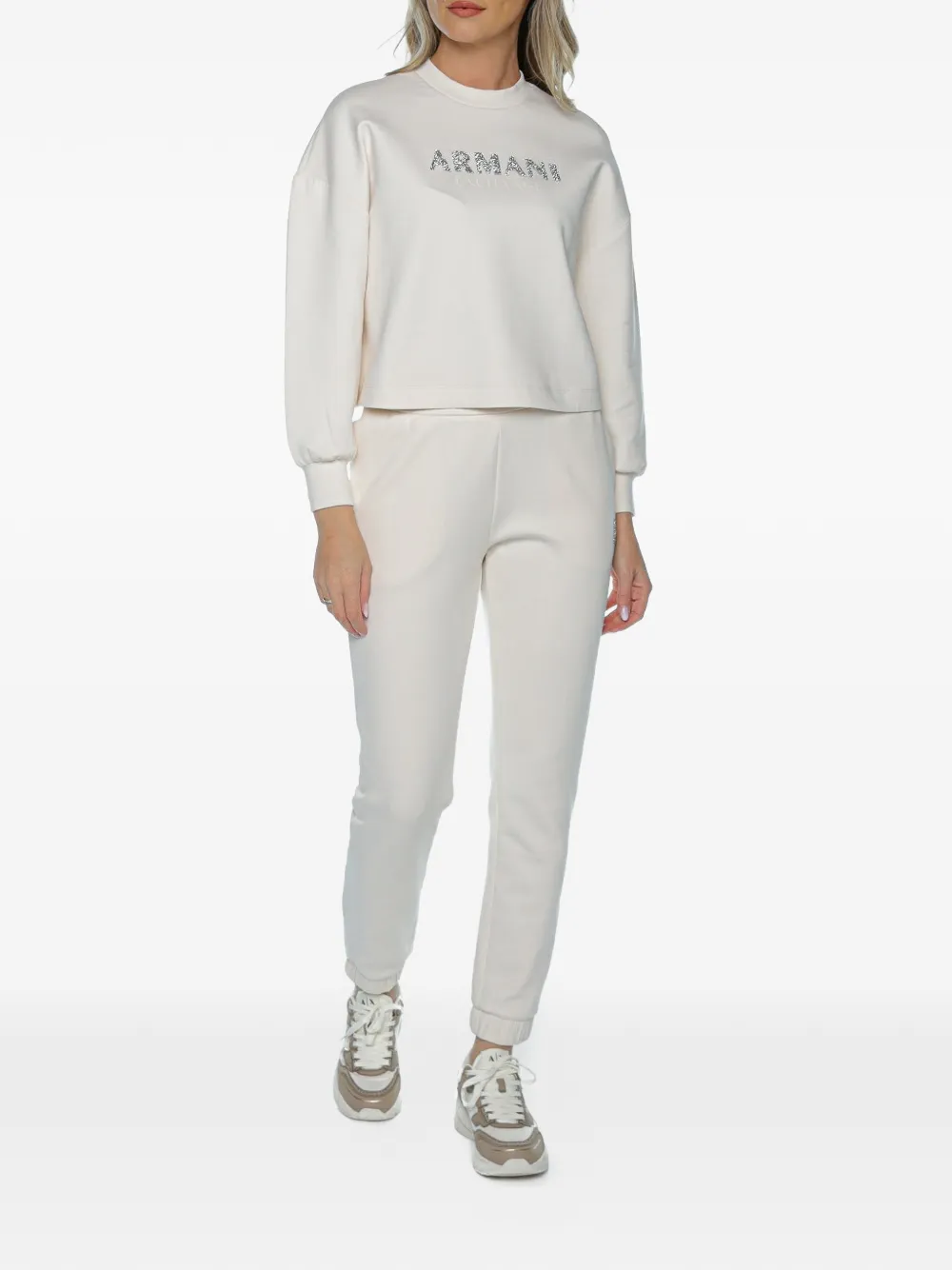 Armani Exchange Sweater met logo Wit