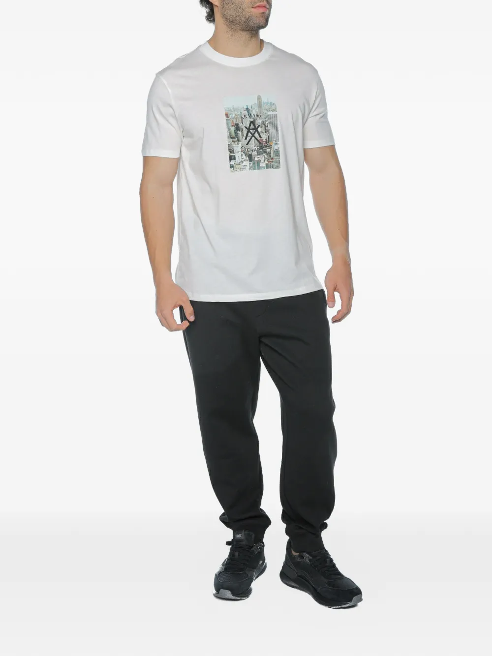 Armani Exchange T-shirt met grafische print Wit