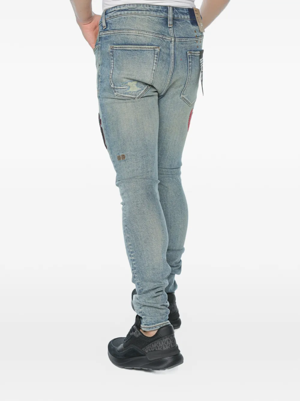 Ksubi Vaqueros Van Winkle Con Efecto Envejecido - Azul 