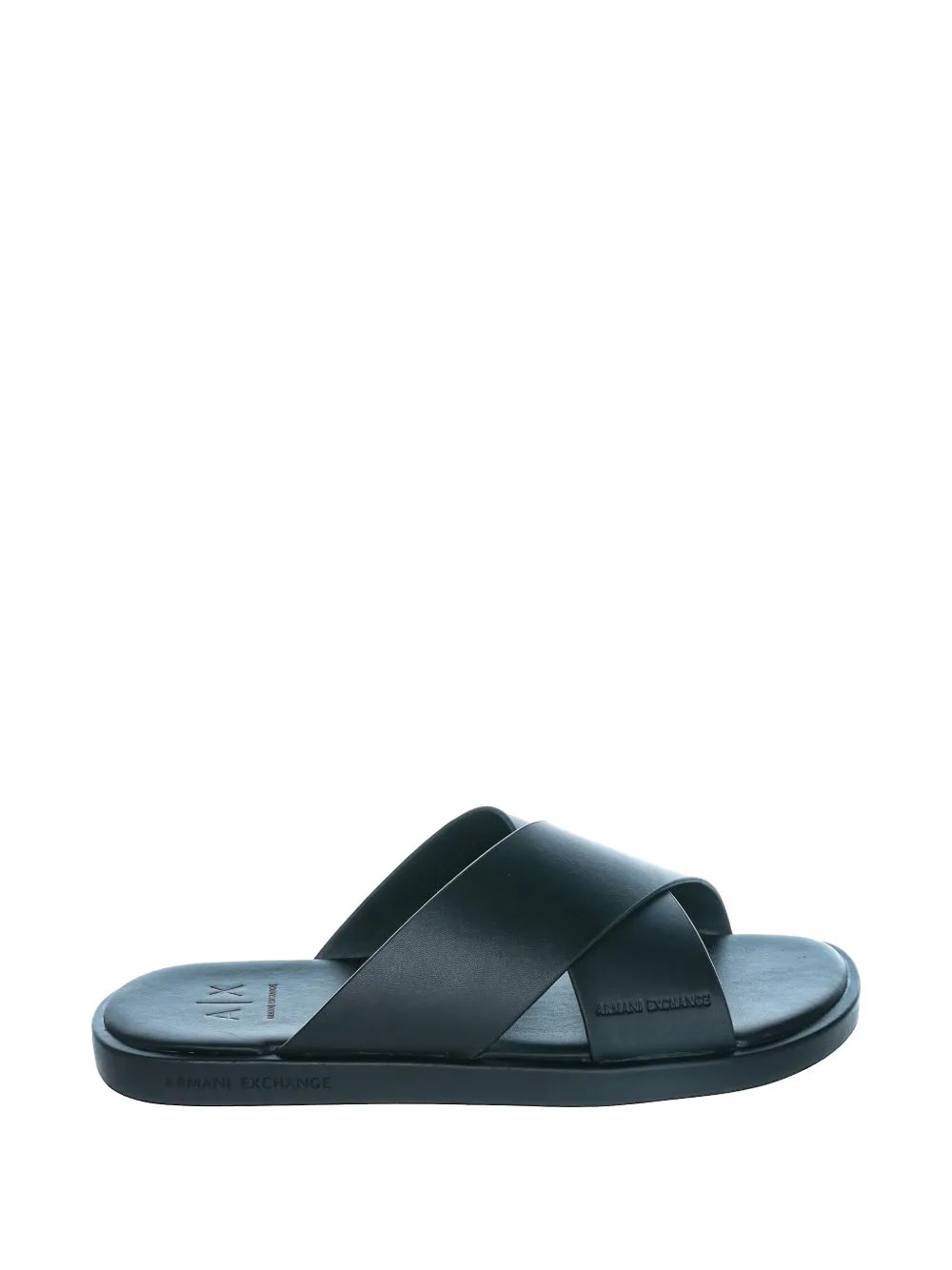 Armani Exchange criss-cross leather sandals - Nero