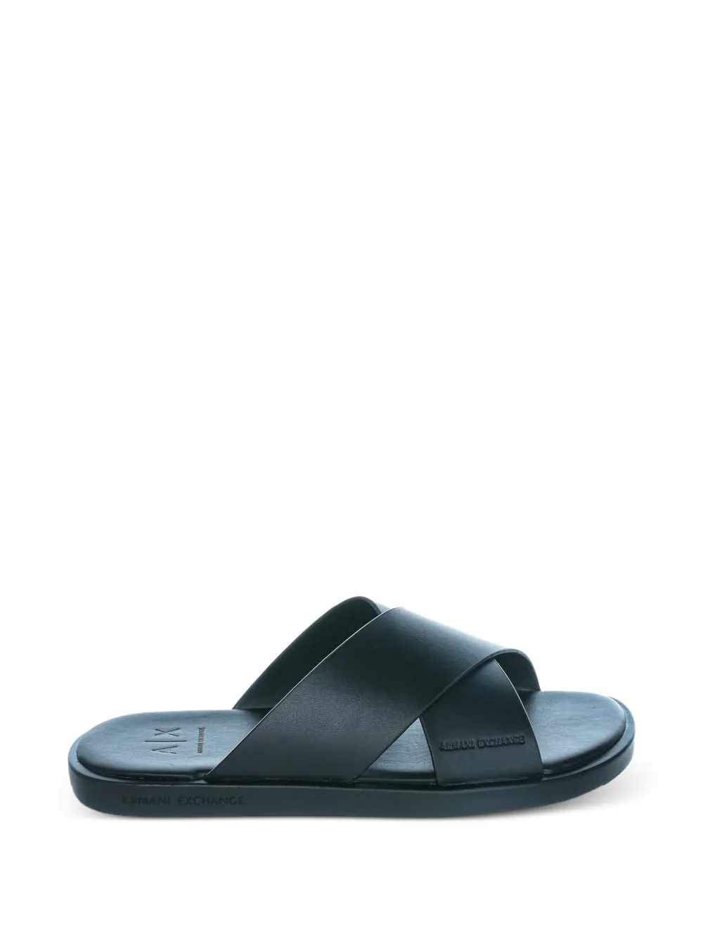 Armani Exchange criss-cross leather sandals - Nero