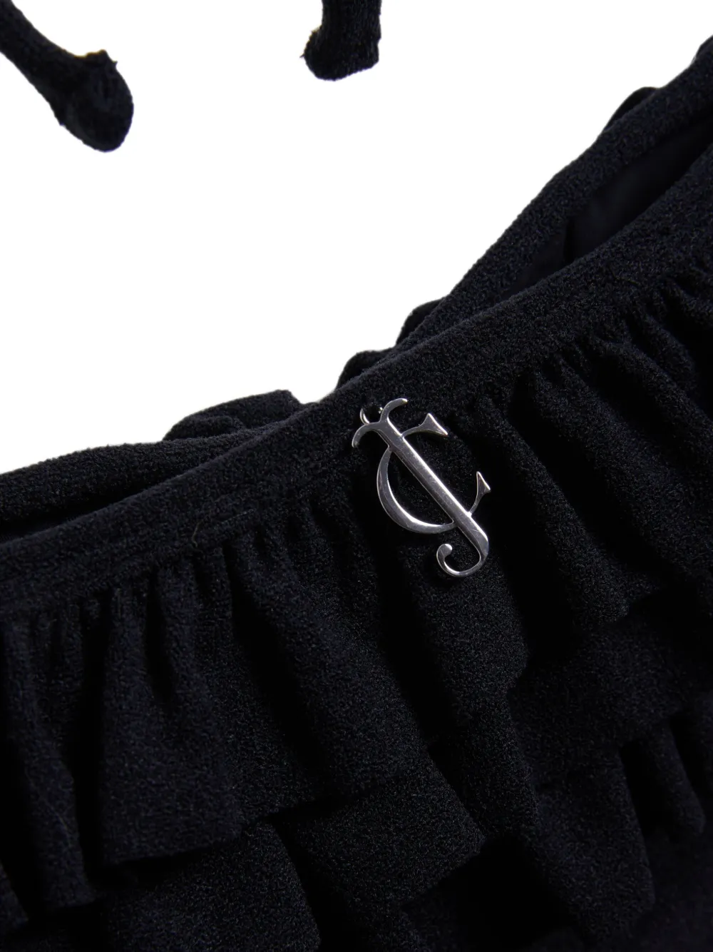 Juicy Couture Badstof bikini met ruches Zwart