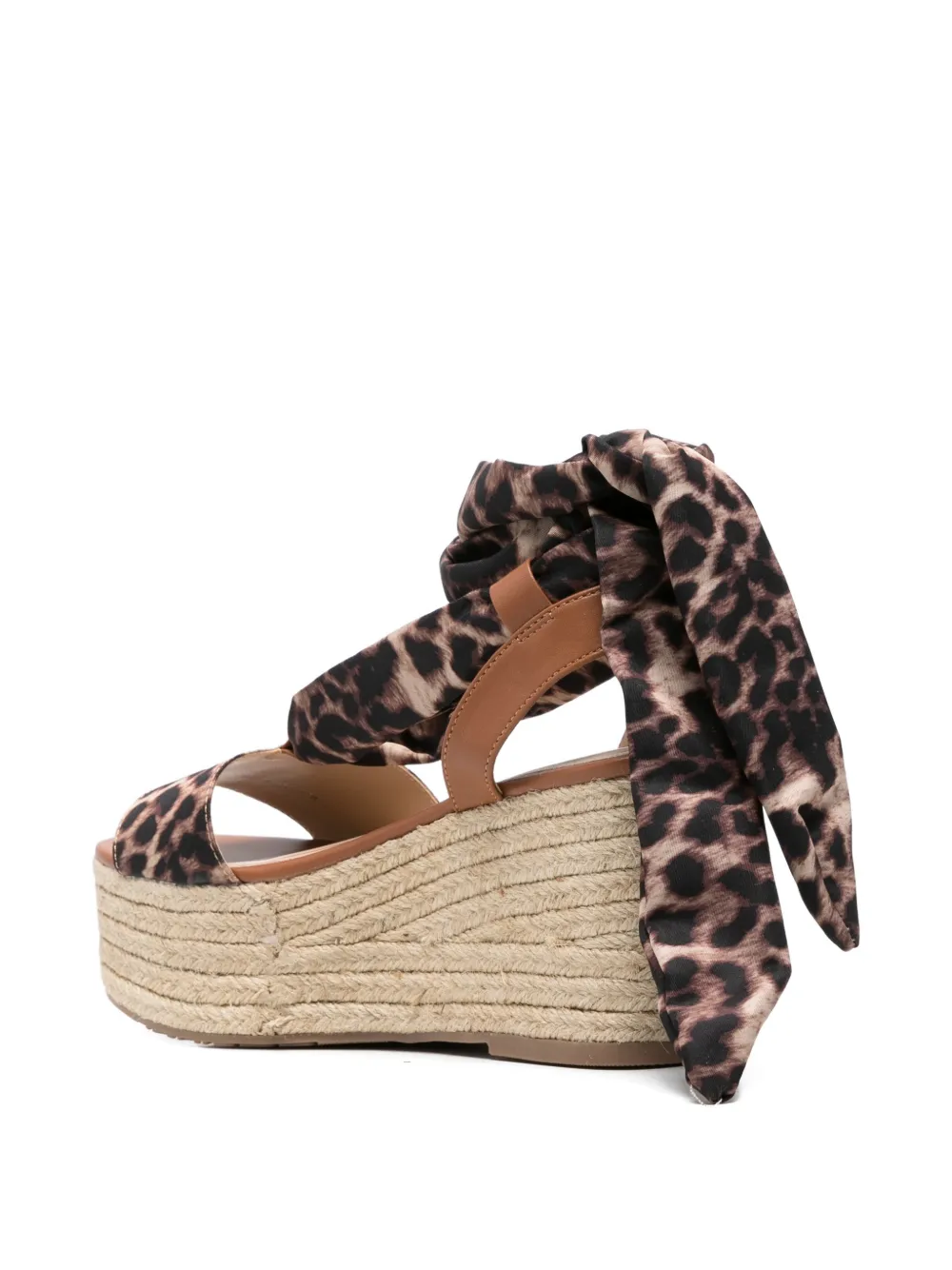 LIU JO Sandalen met sleehak en luipaardprint Beige