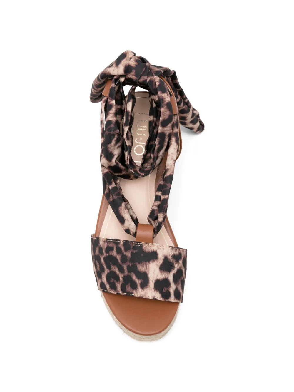 LIU JO Sandalen met sleehak en luipaardprint Beige