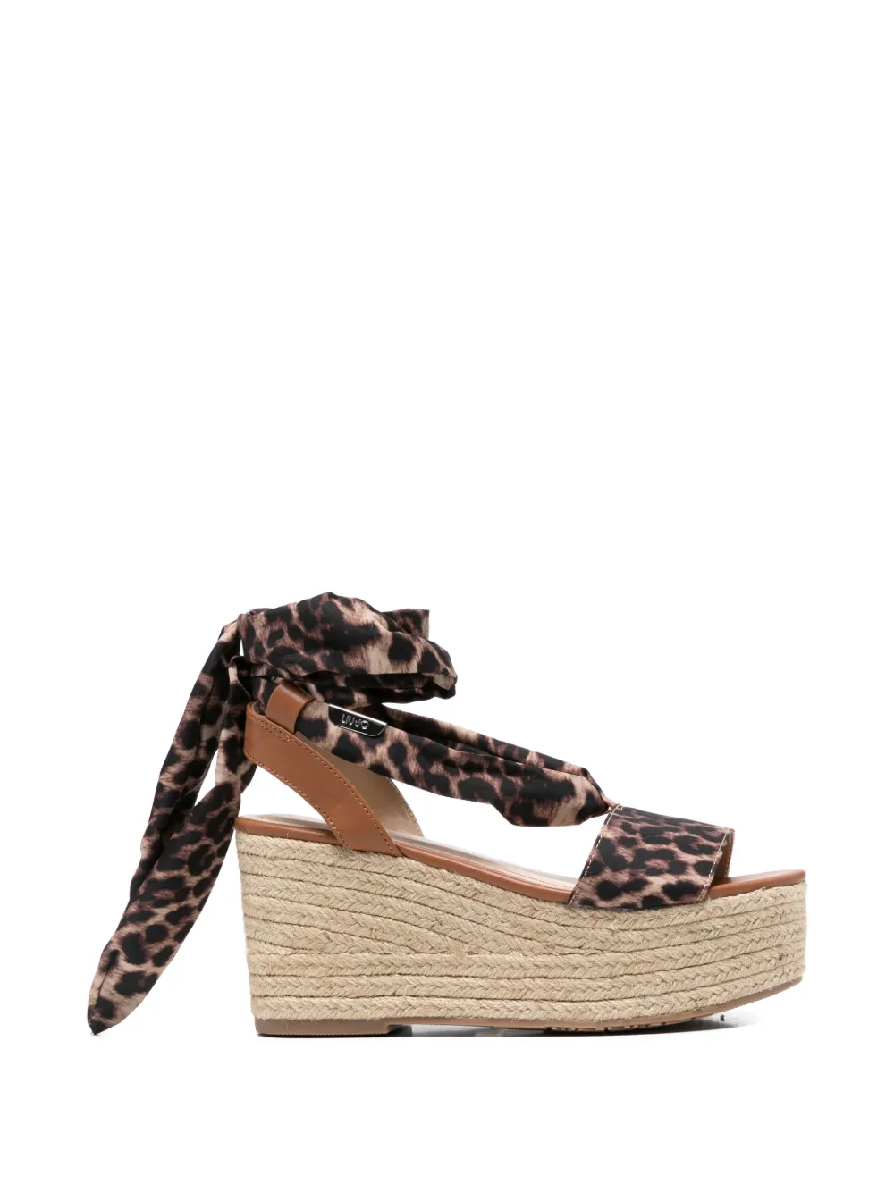 LIU JO leopard-print wedge sandals - Neutrals