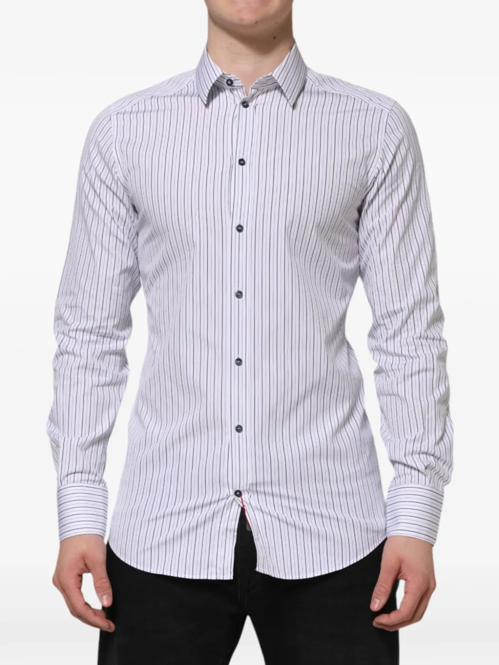 Dolce & Gabbana Camicia a righe in cotone - Bianco