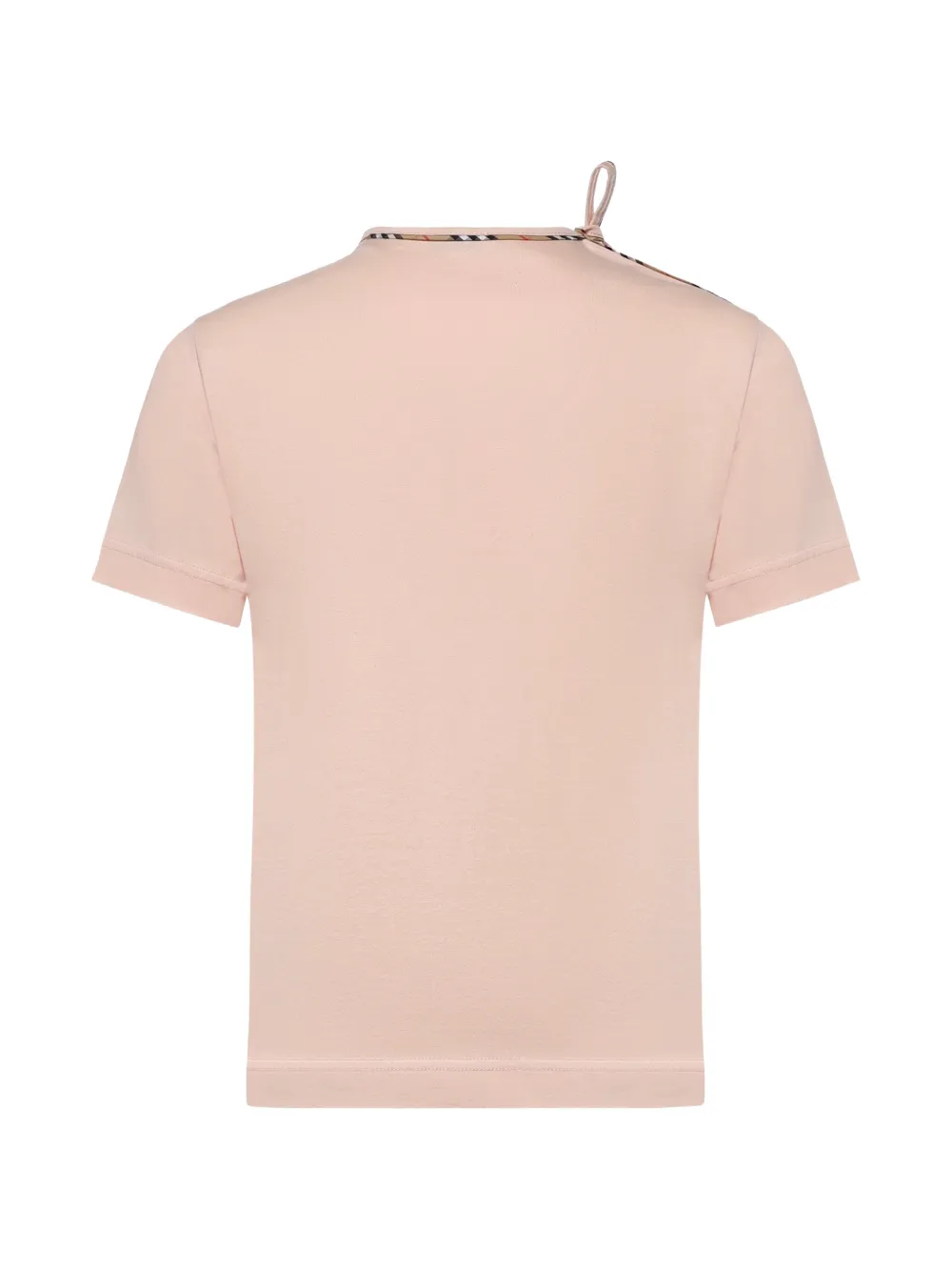 Burberry T-shirt met geruite afwerking Roze