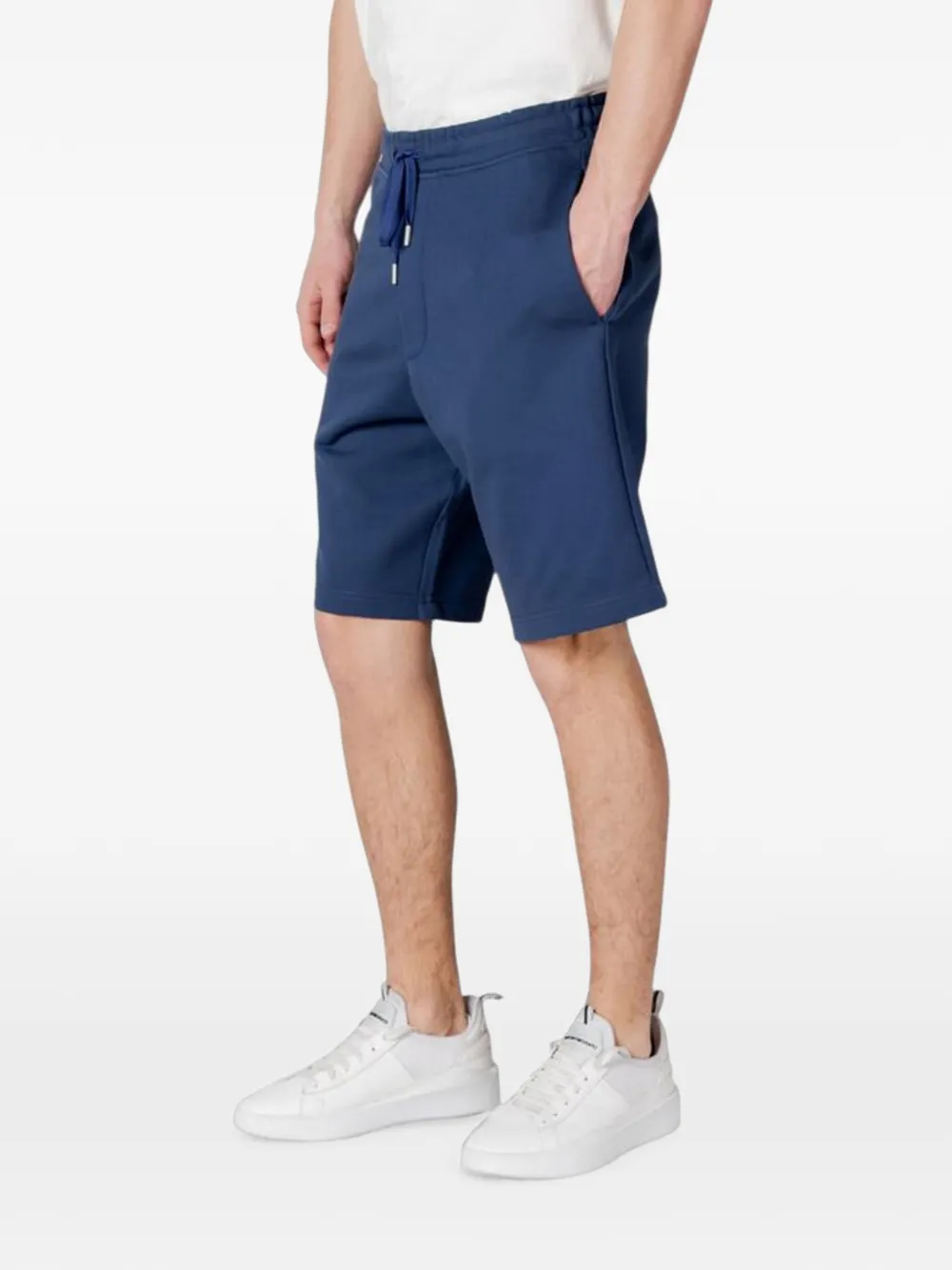 Replay drawstring-waist jersey shorts Blauw