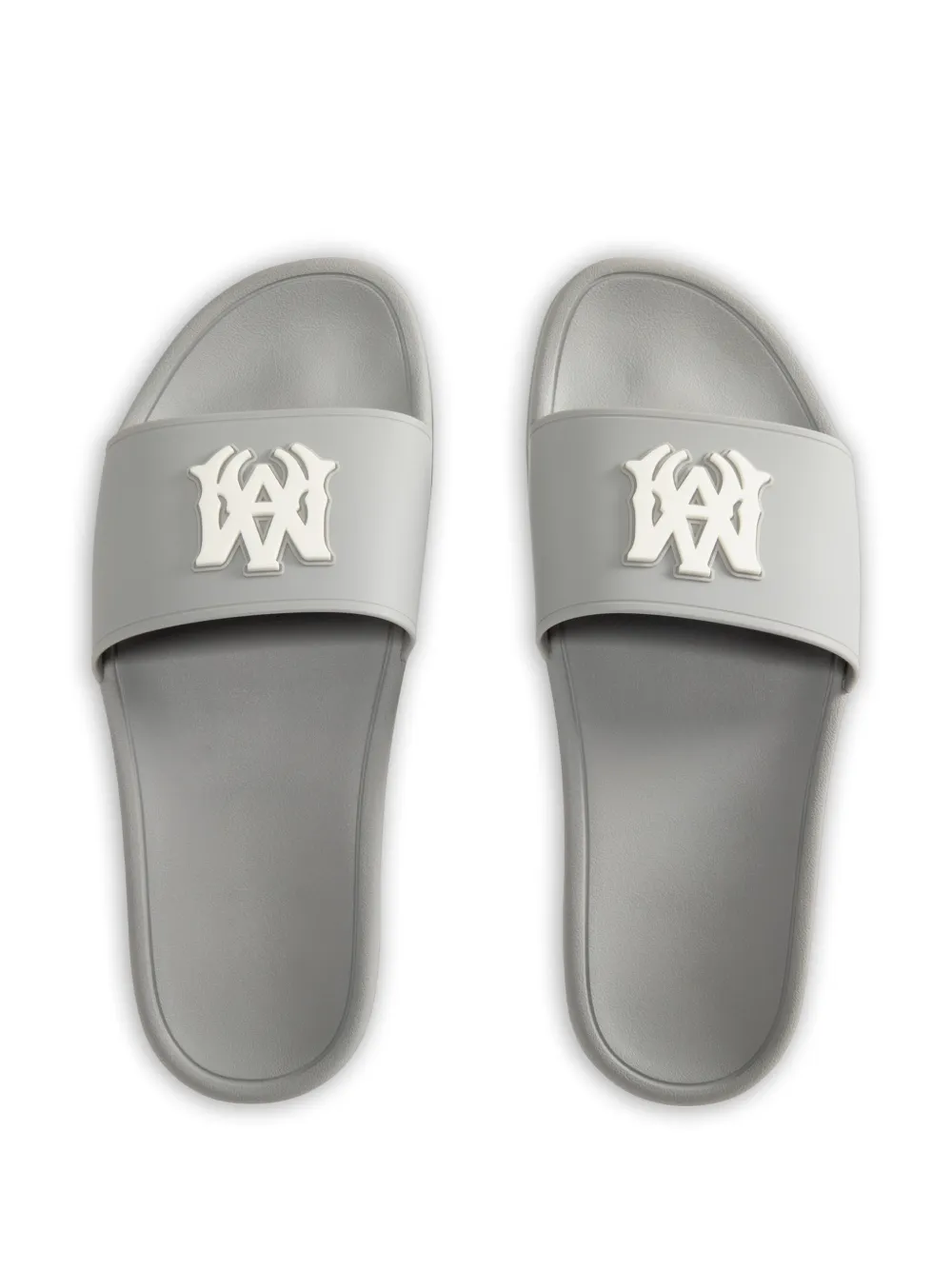 AMIRI monogram-motif slides Grijs