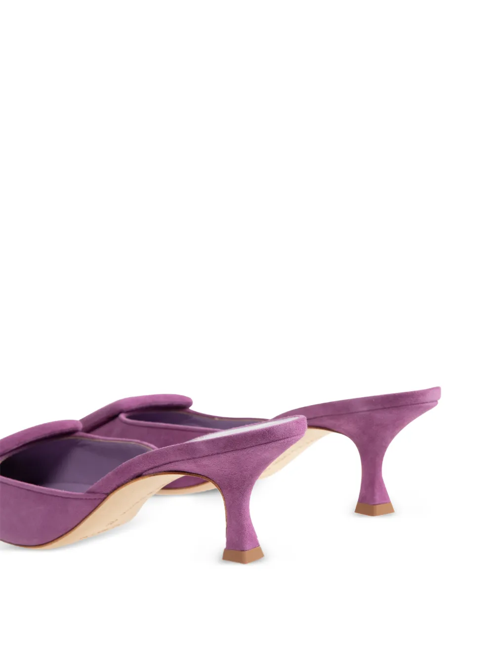 Manolo Blahnik Maysale buckle-detail mules Paars