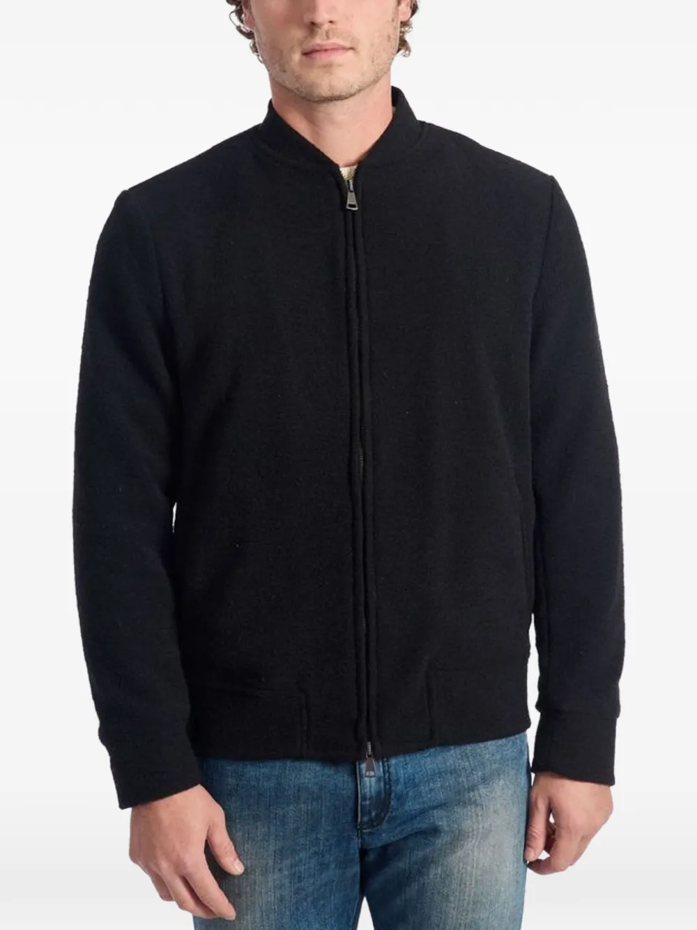 Roberto Pepe Luxury zip-up bomber jacket - Nero