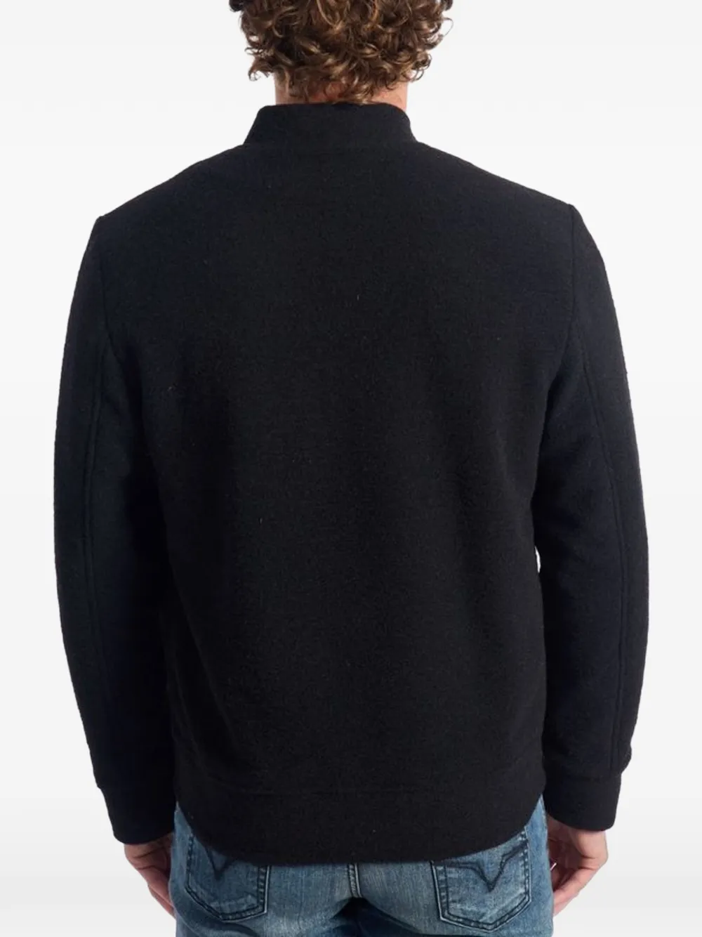 Roberto Pepe Luxury Bomberjack met rits Zwart