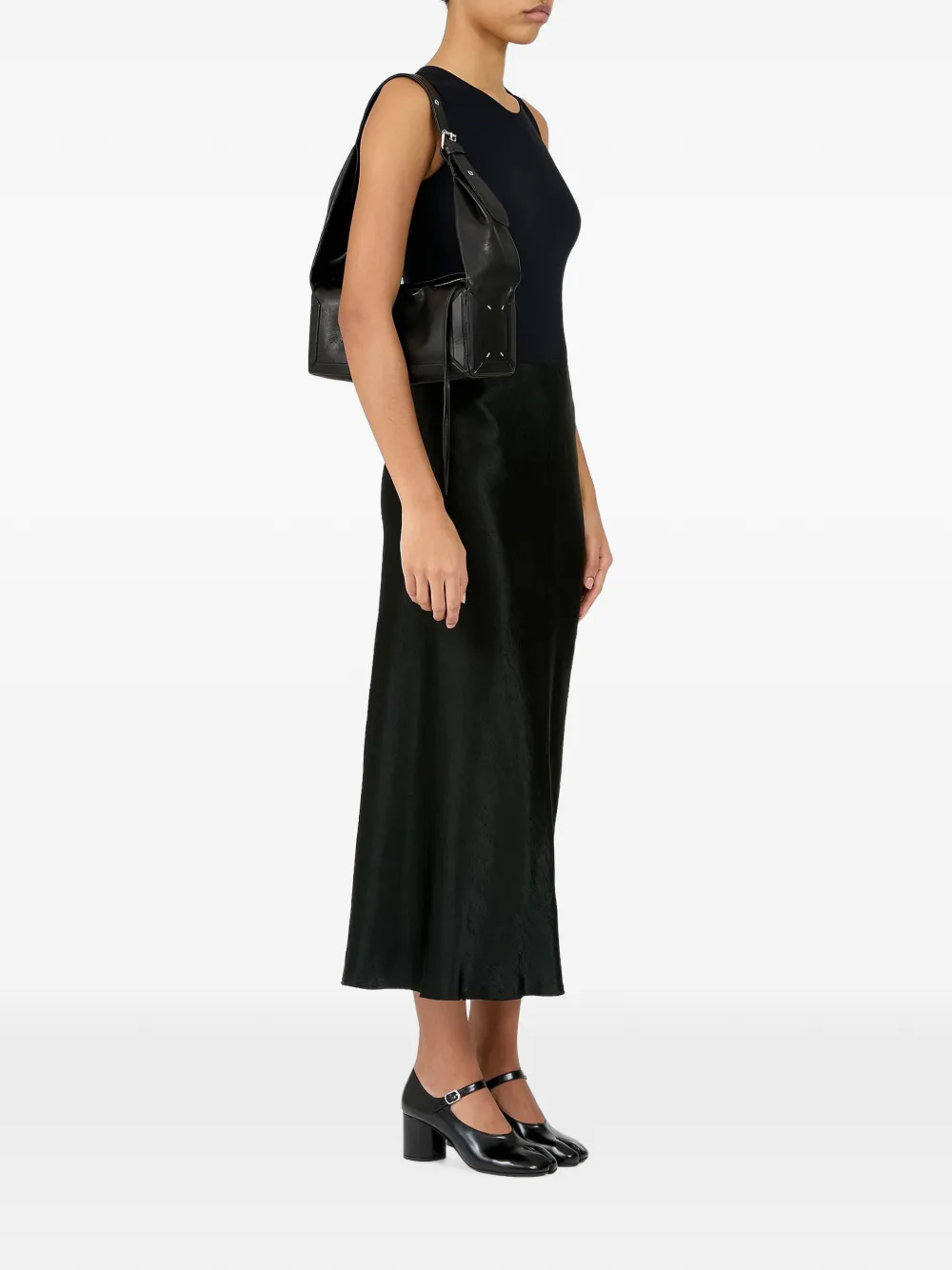 Maison Margiela Leren schoudertas Zwart