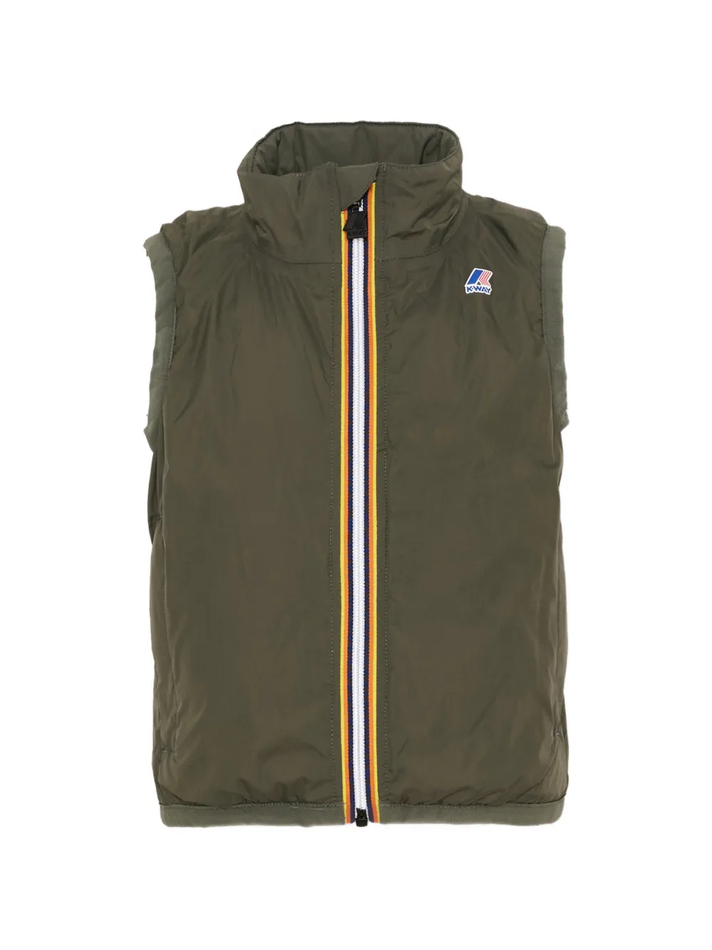 K Way Kids Rouland logo-patch gilet - Green