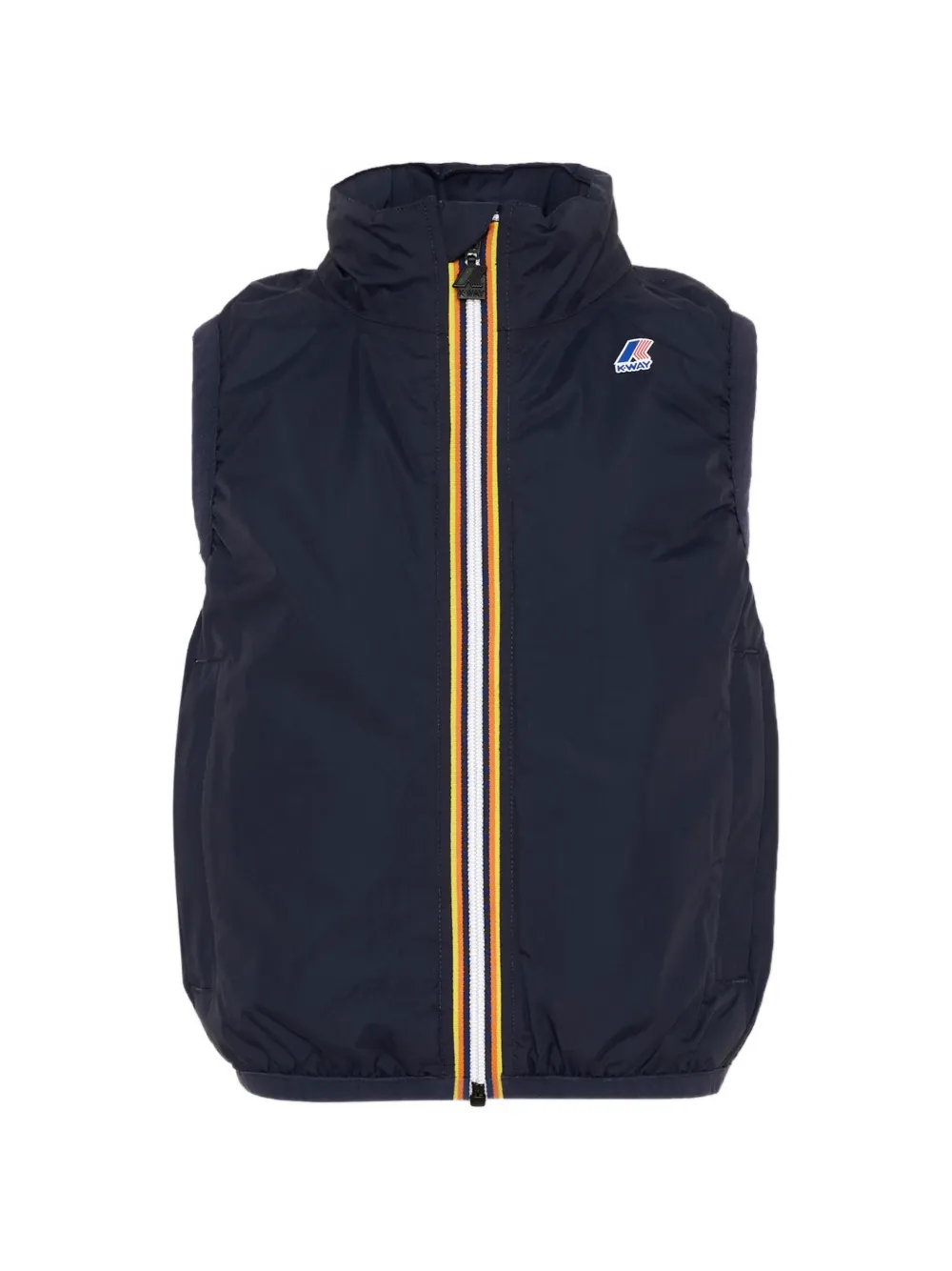 K Way Kids Rouland logo-patch zip-up gilet - Blu