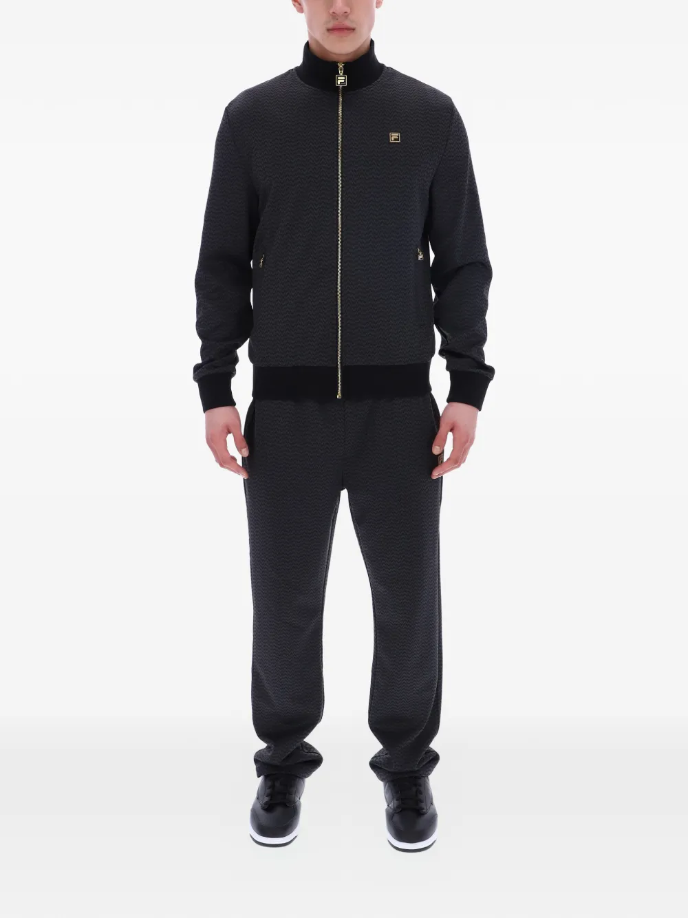 Fila Mathers trainingsjack met visgraatpatroon Zwart