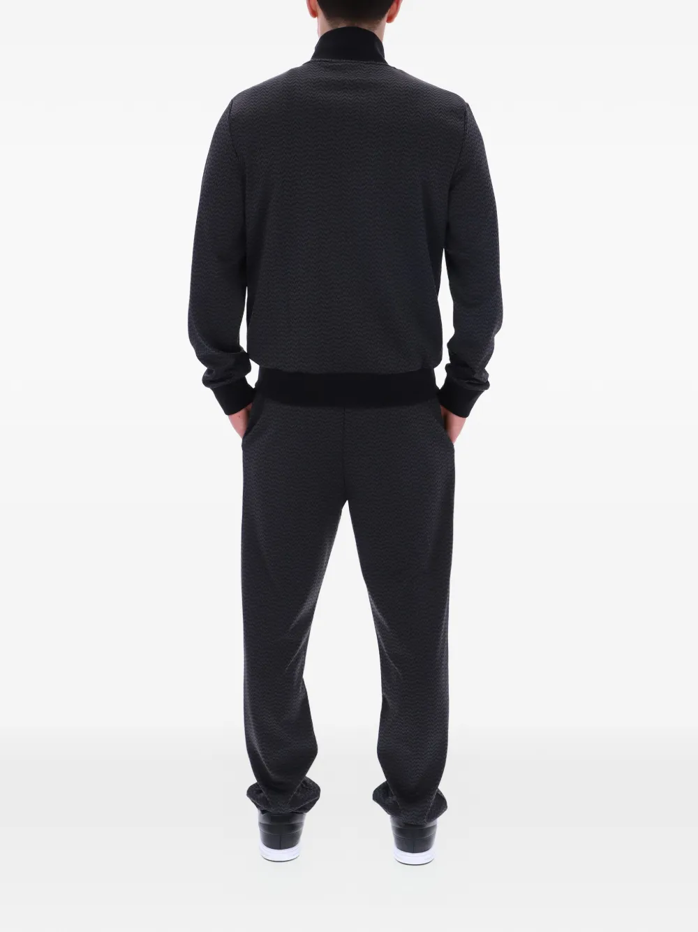 Fila Mathers trainingsjack met visgraatpatroon Zwart