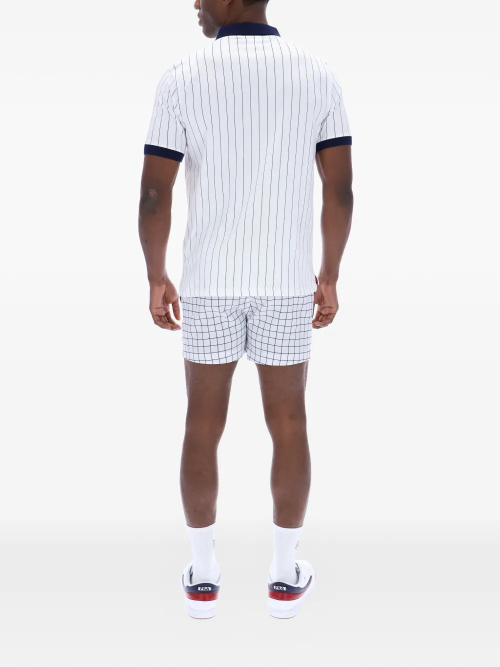Fila BB1 gestreept poloshirt Wit
