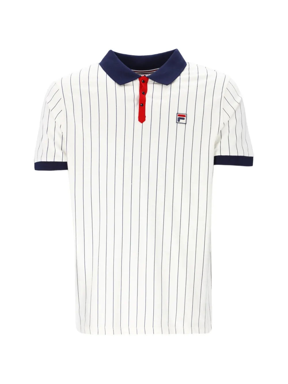 Fila Gestreiftes BB1 Poloshirt - Weiß