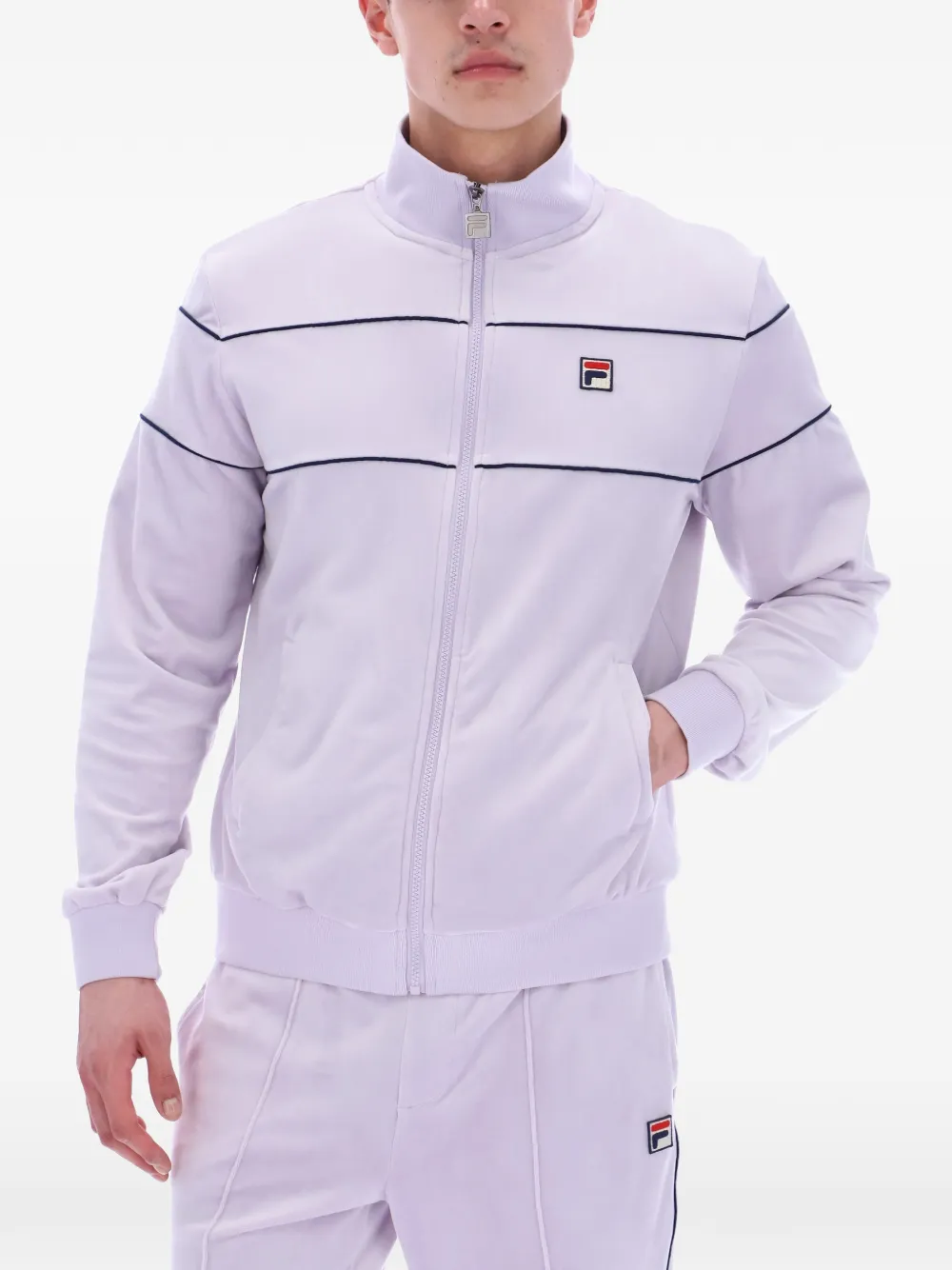 Fila Vittorio sweater met rits Paars