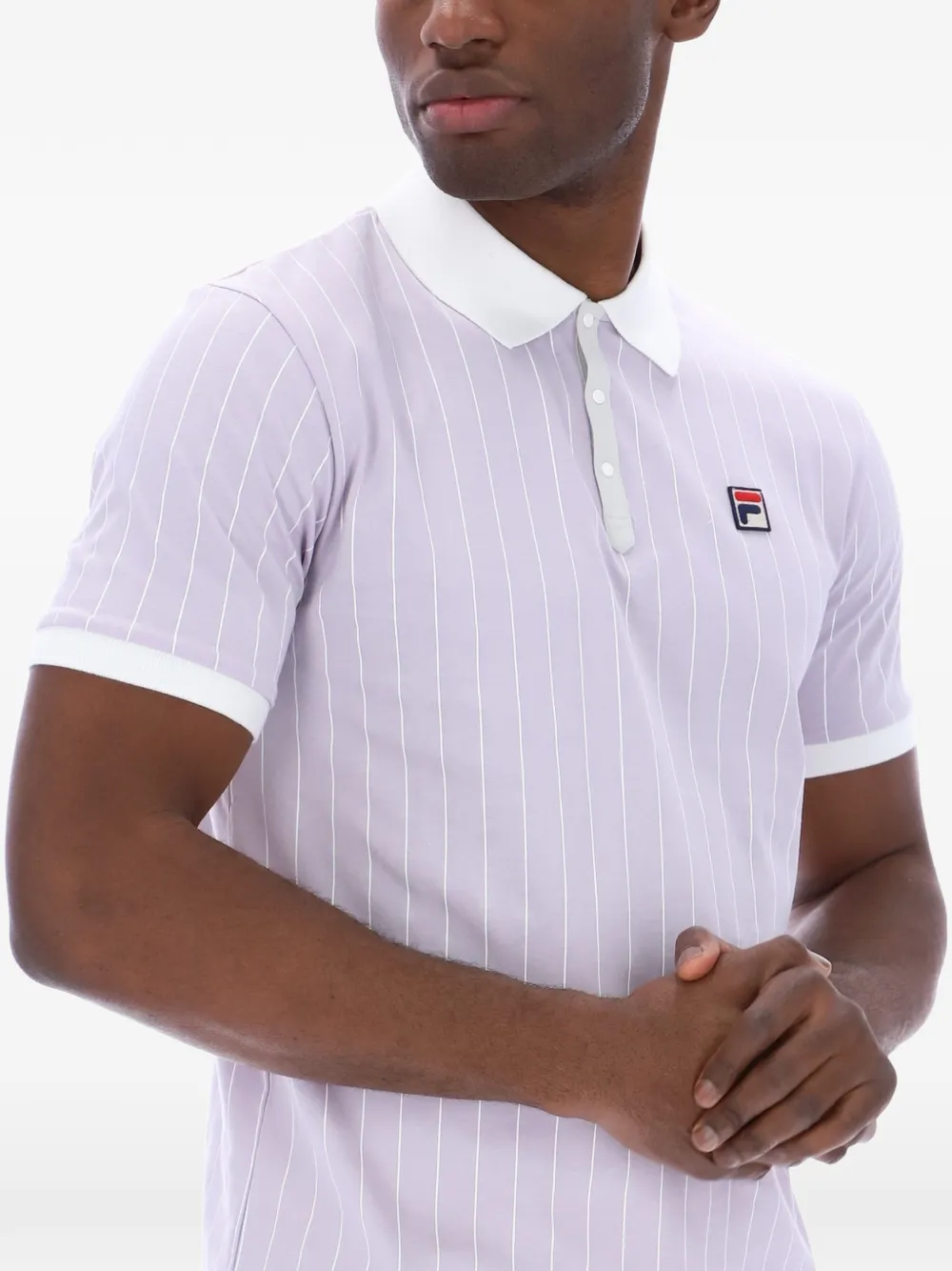 Fila BB1 gestreept poloshirt Paars