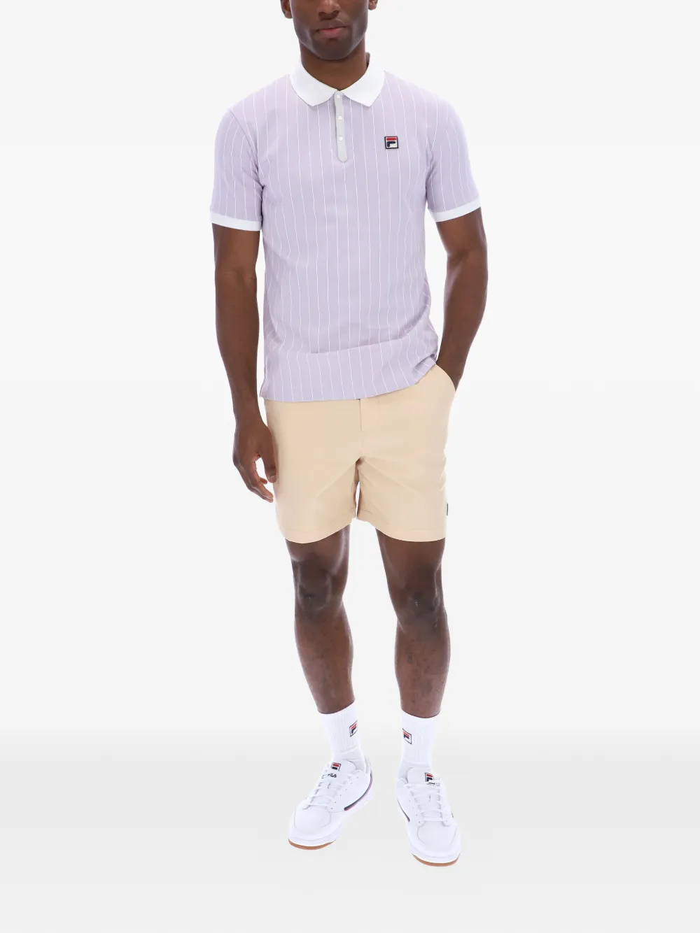Fila BB1 gestreept poloshirt Paars