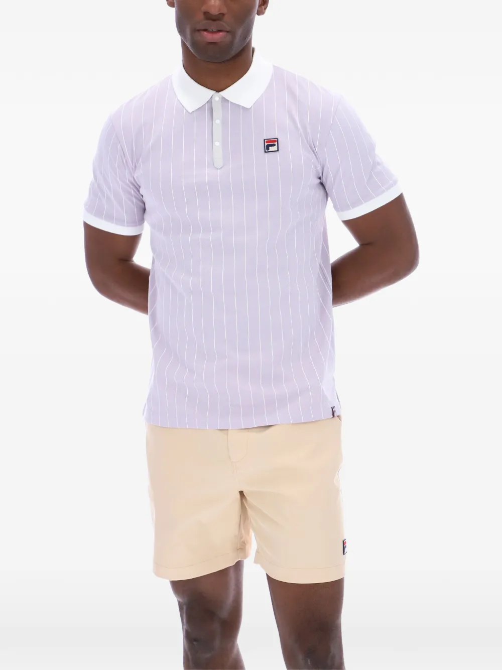Fila BB1 gestreept poloshirt Paars