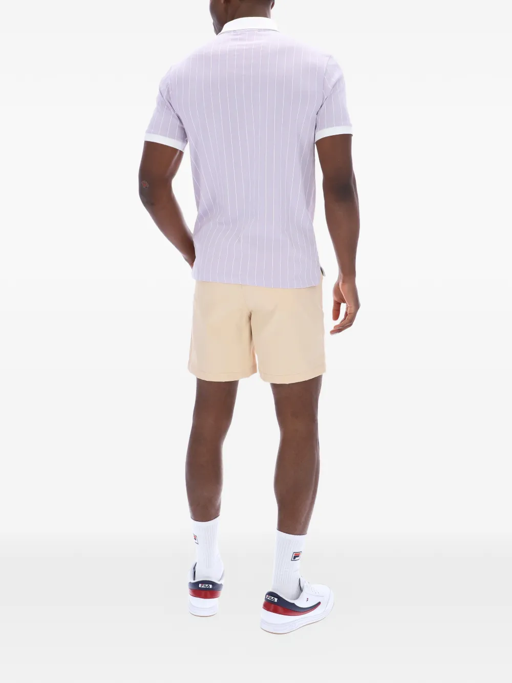 Fila BB1 gestreept poloshirt Paars