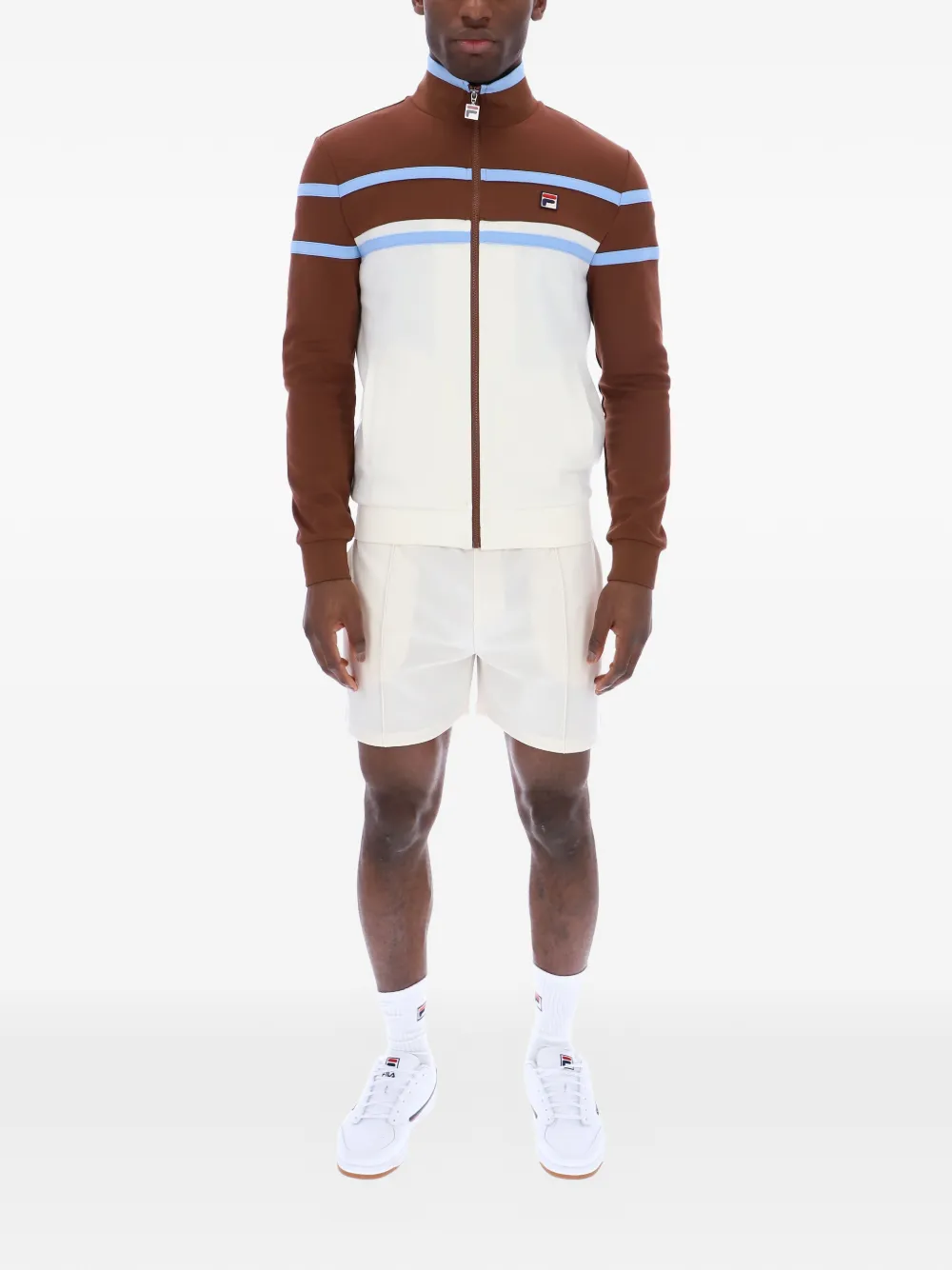 Fila Giovanni sweater met contrasterend vlak Bruin