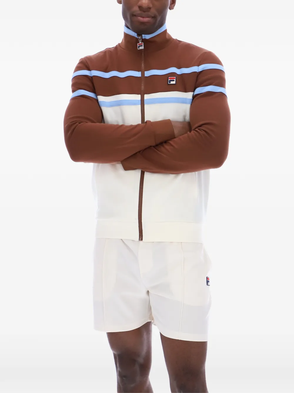 Fila Giovanni sweater met contrasterend vlak Bruin