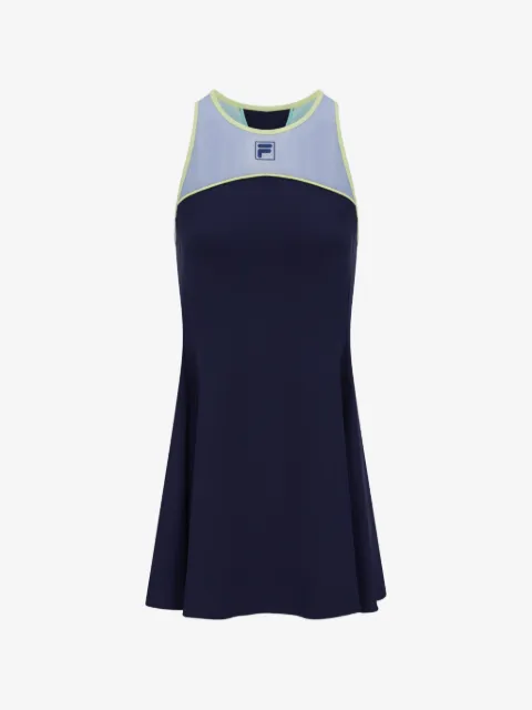 Fila contrast-trim racerback inner-shorts performance mini dress