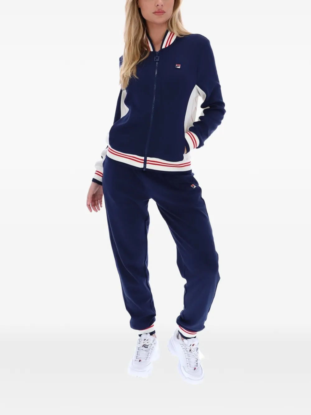 Fila Silvana trainingsjack met krijtstreep Blauw