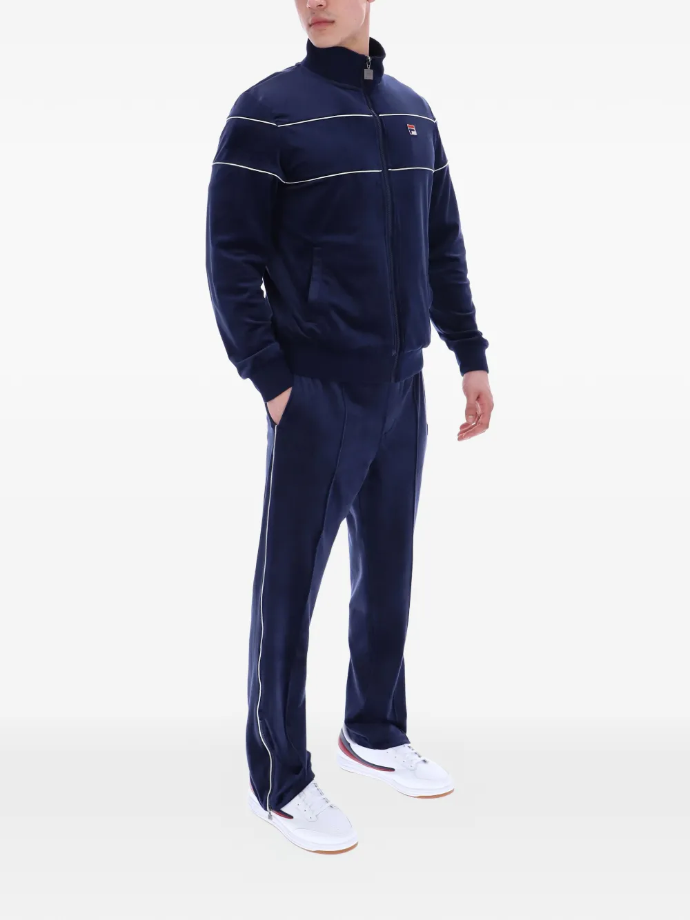 Fila Trainingsjack met logopatch en afwerking Blauw