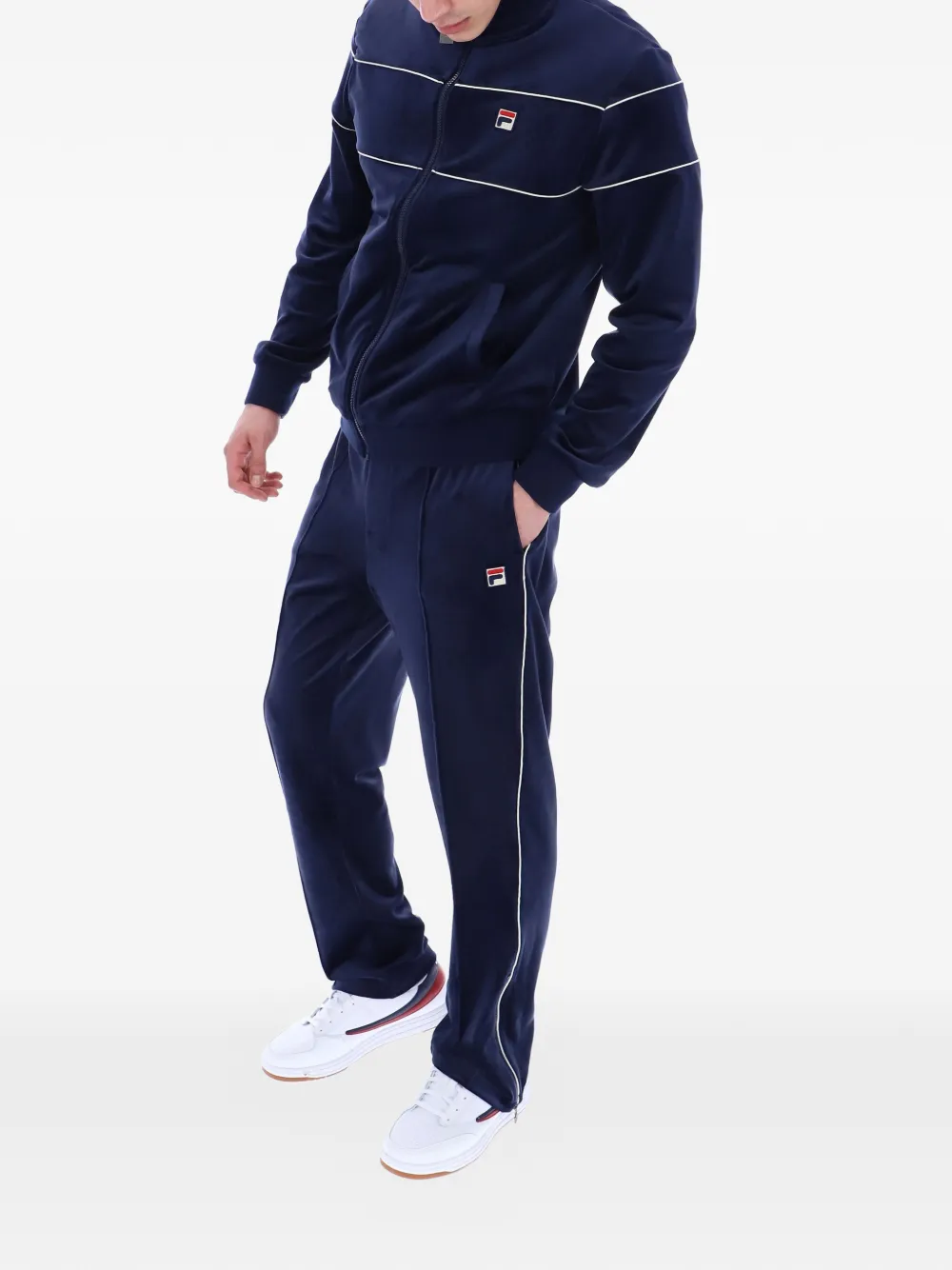 Fila Trainingsjack met logopatch en afwerking Blauw