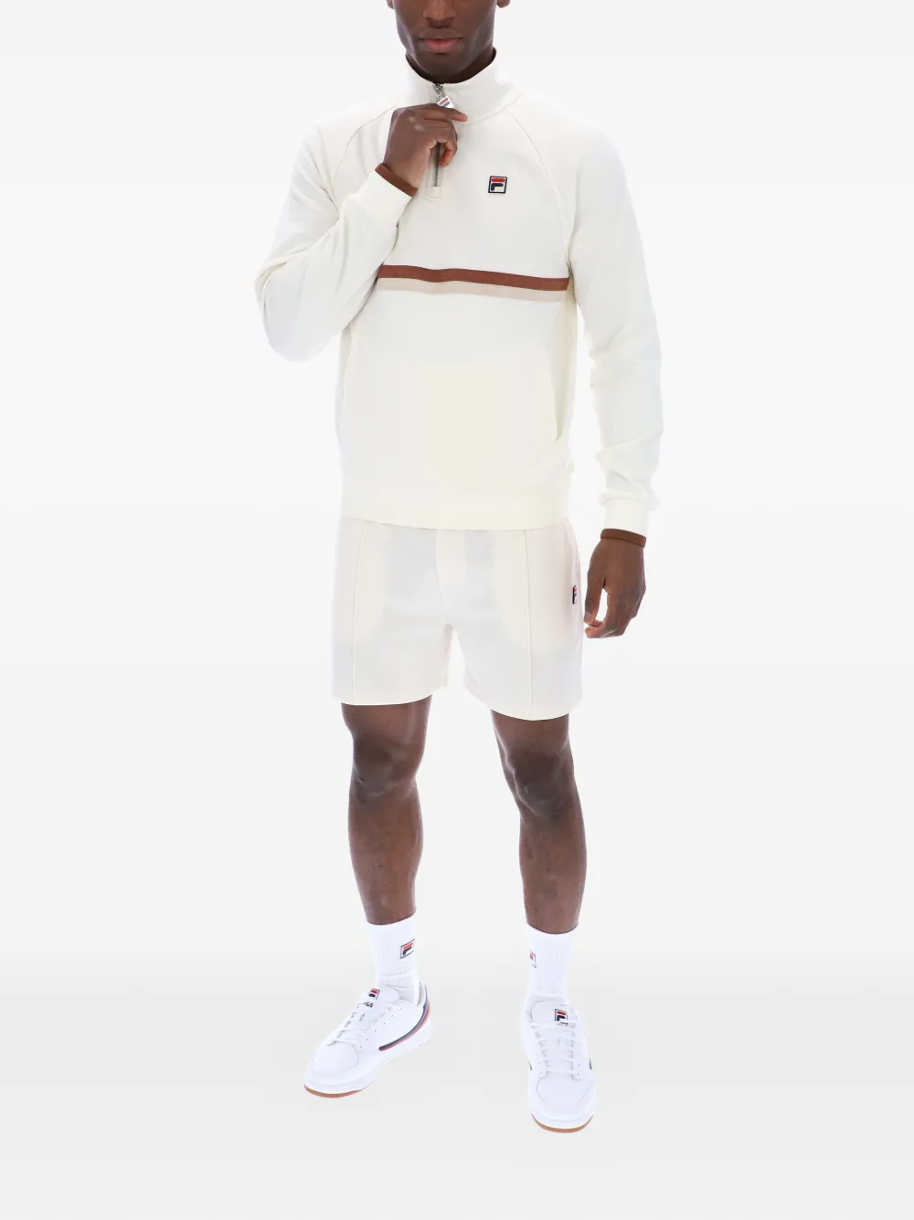 Fila Rolando sweater met rits Wit