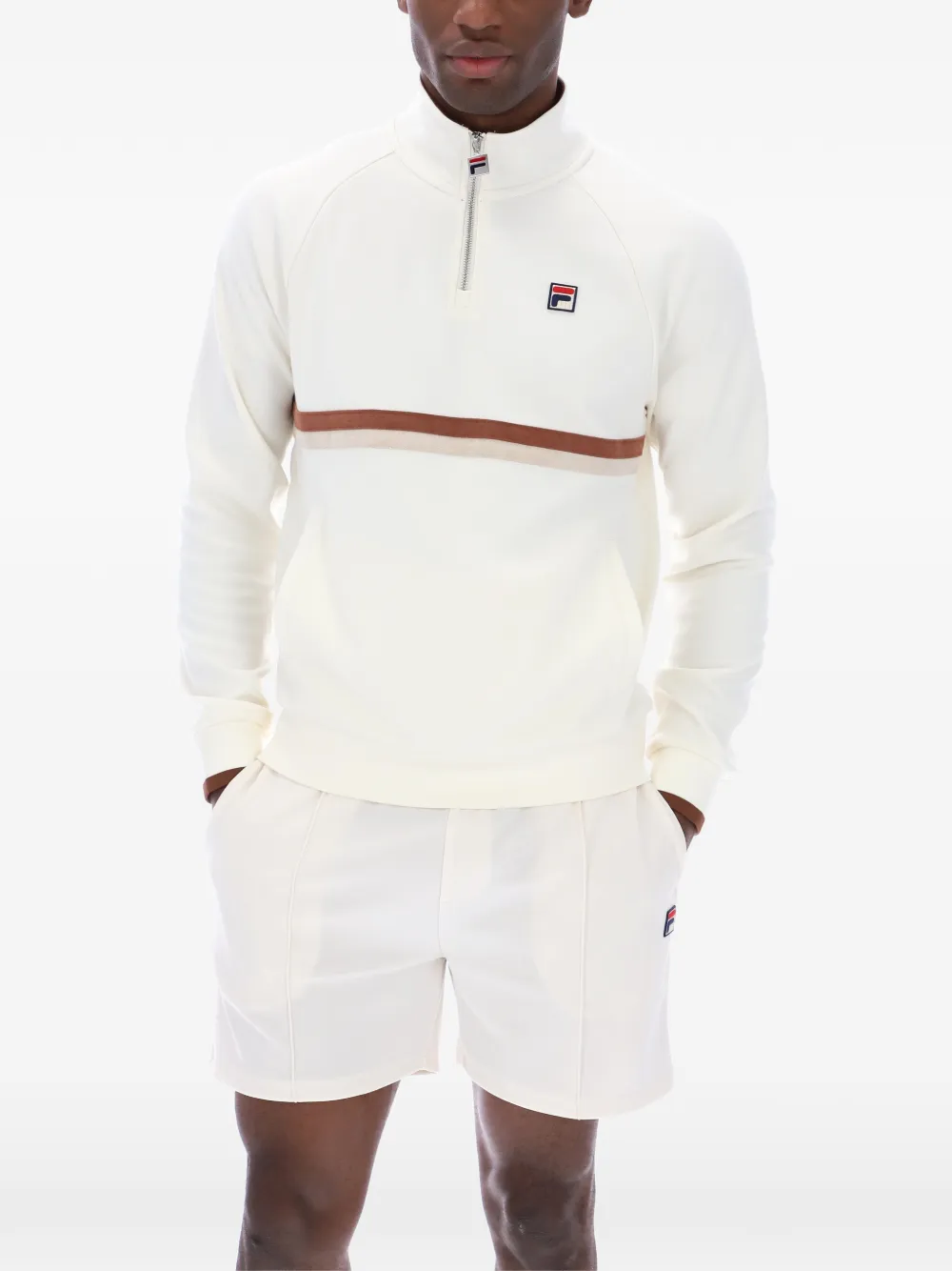 Fila Rolando sweater met rits Wit