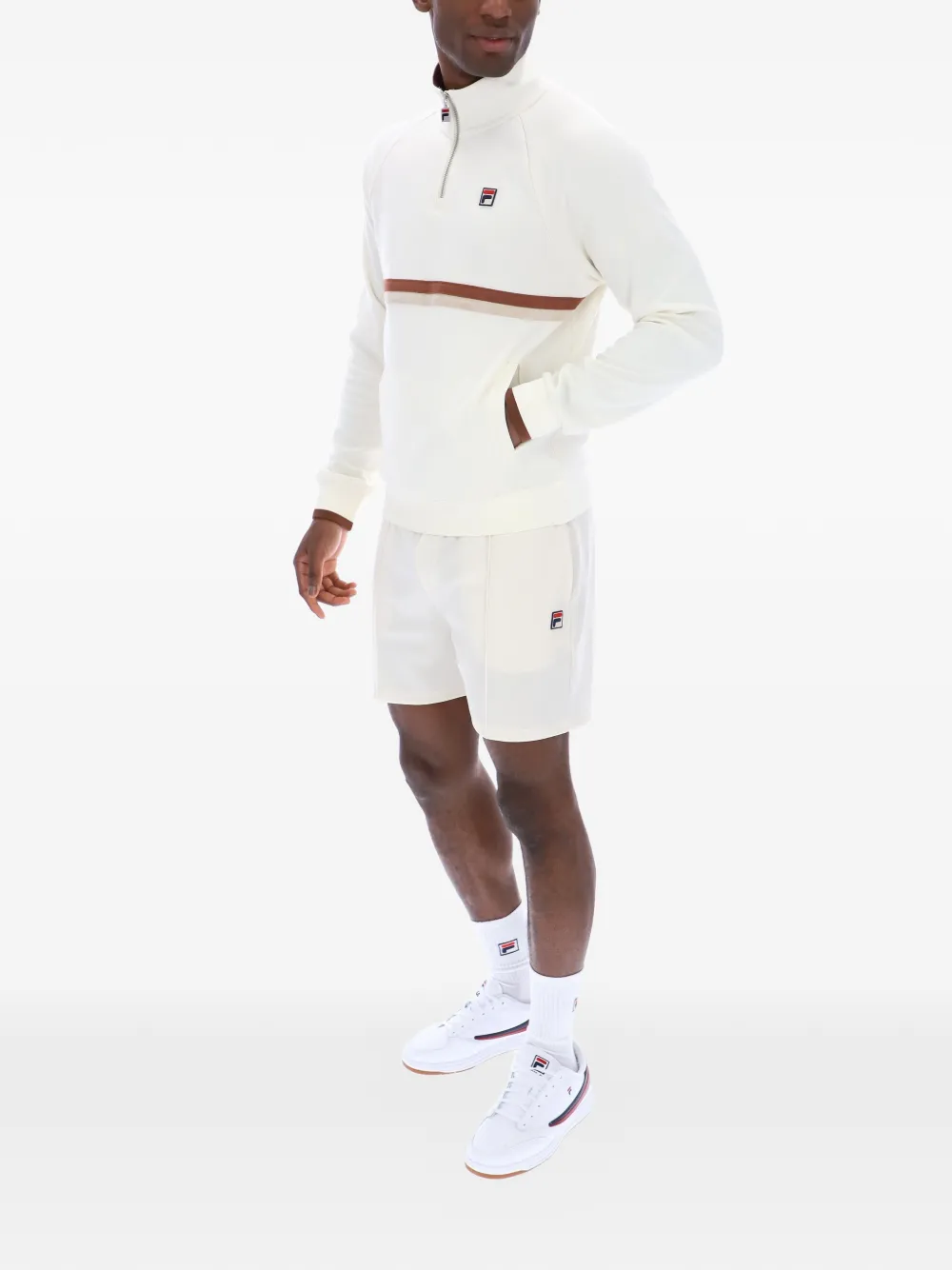 Fila Rolando sweater met rits Wit