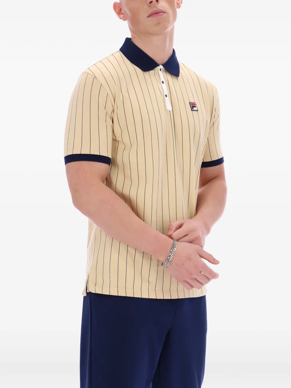 Fila BB1 gestreept poloshirt Beige