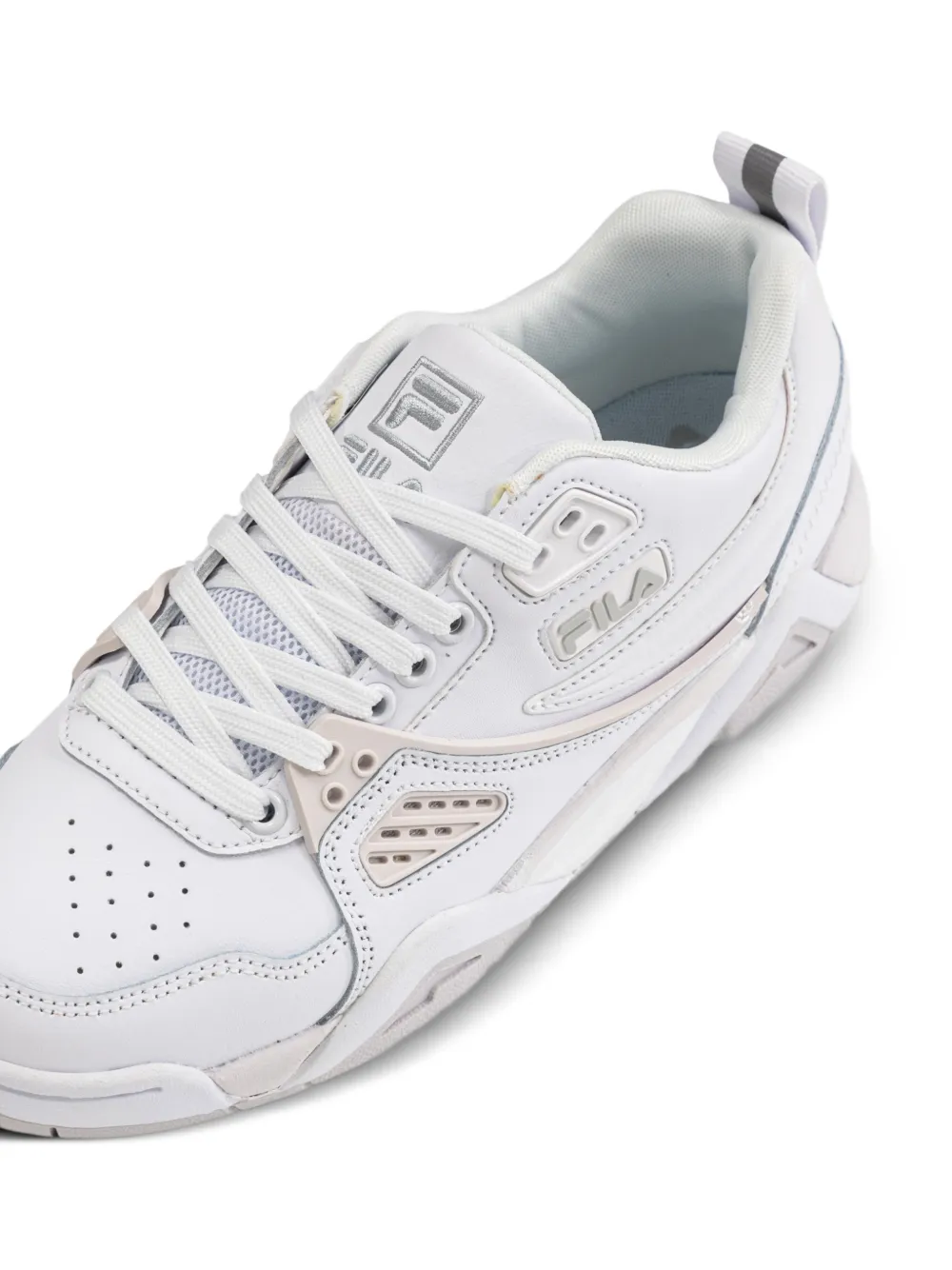 Fila Casim leren low-top sneakers met vlakken Wit