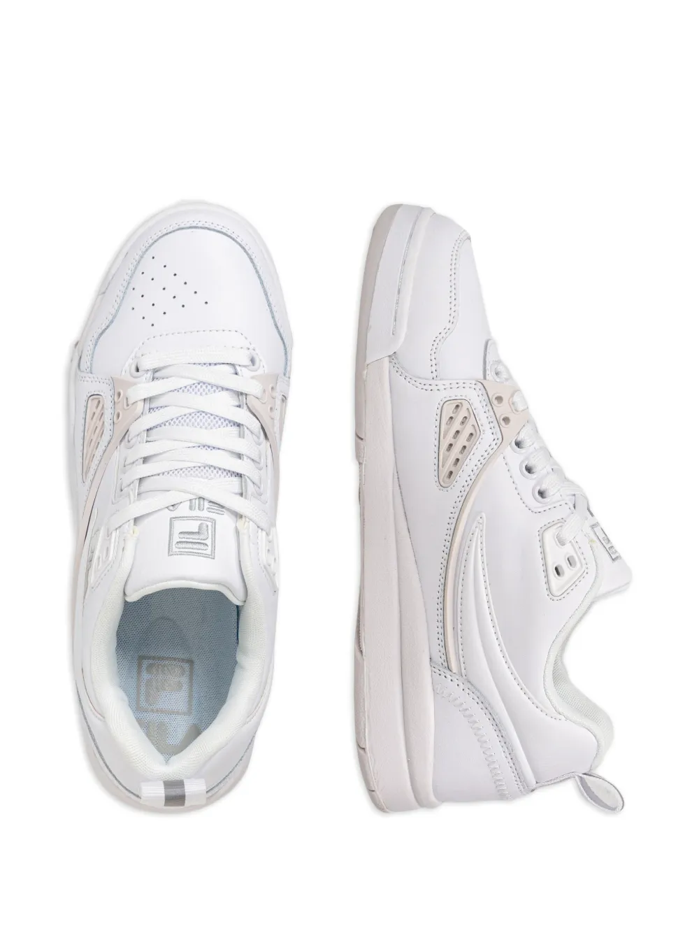 Fila Casim leren low-top sneakers met vlakken Wit