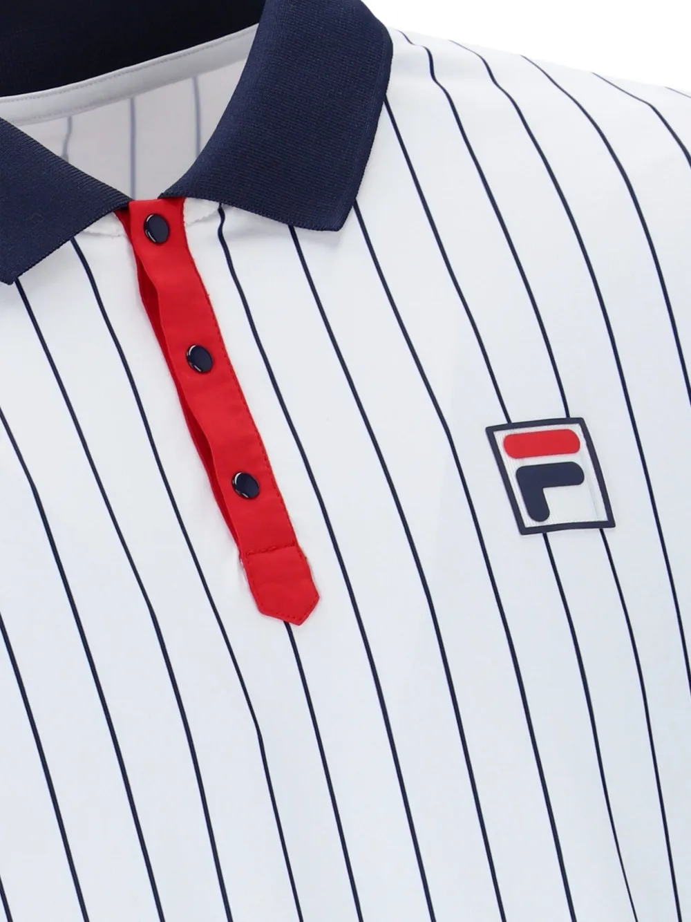 Fila Borg poloshirt met krijtstreep Wit