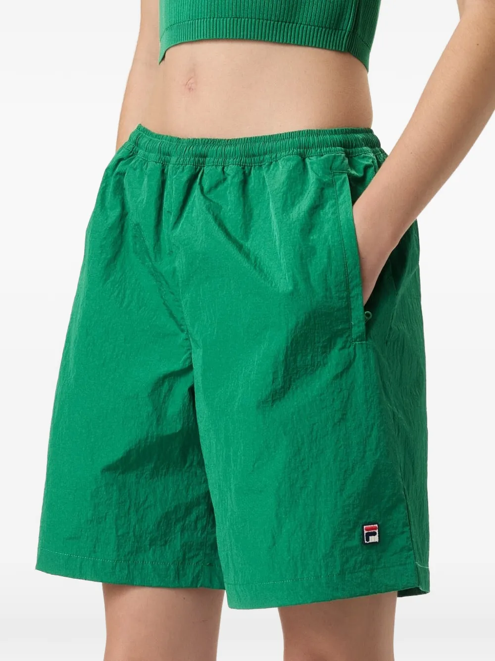 Fila x Hailey trainingsshorts met logopatch Groen
