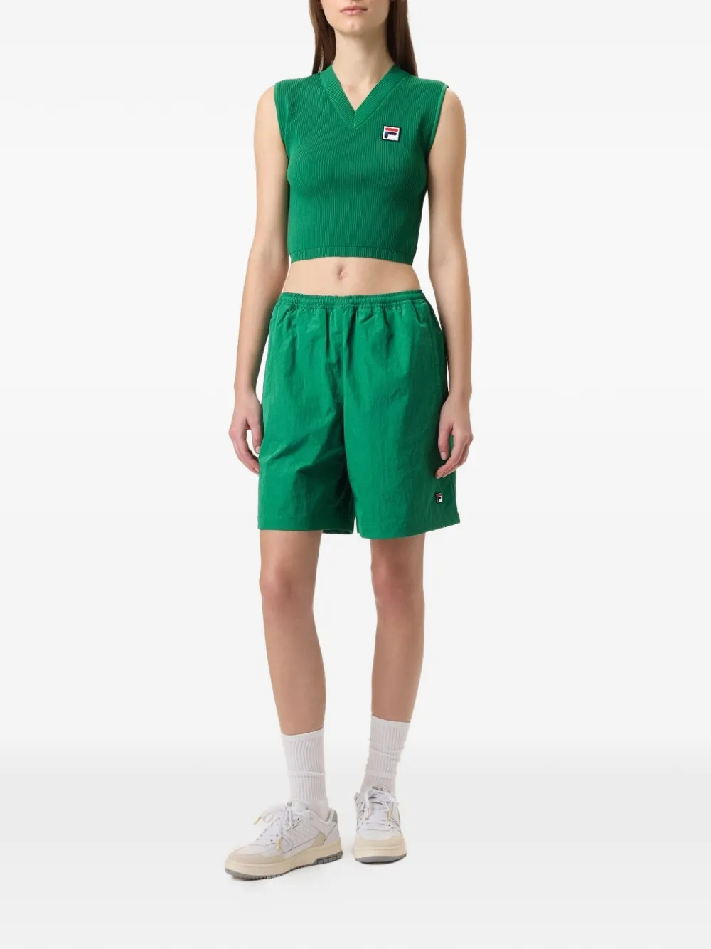 Fila x Hailey trainingsshorts met logopatch Groen