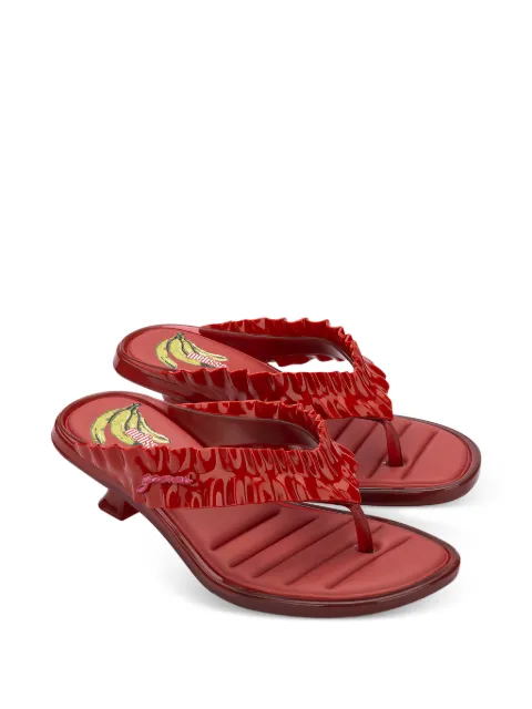Melissa x Ganni ruffled kitten-heel sandals