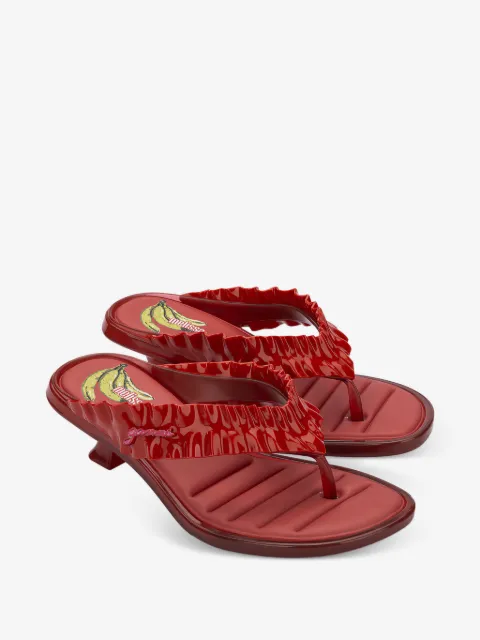 Melissa x Ganni ruffled kitten-heel sandals