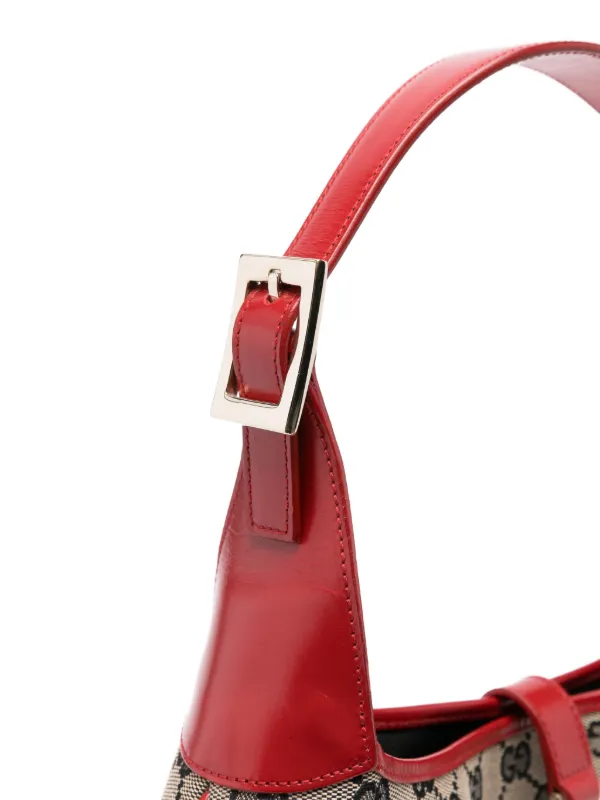 Gucci Shoulder Bag Jackie GG Canvas Red Gucci Beige Classic Canvas 