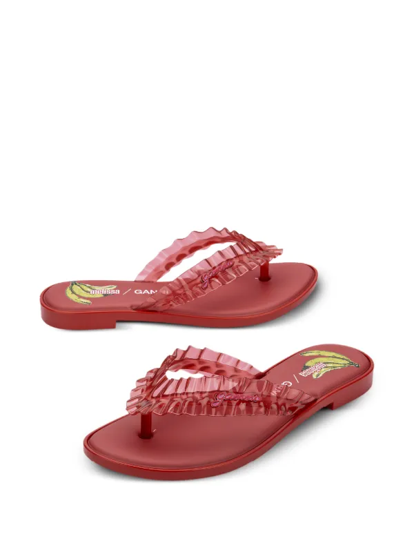 Melissa x Ganni スリムサンダル | レッド | FARFETCH JP
