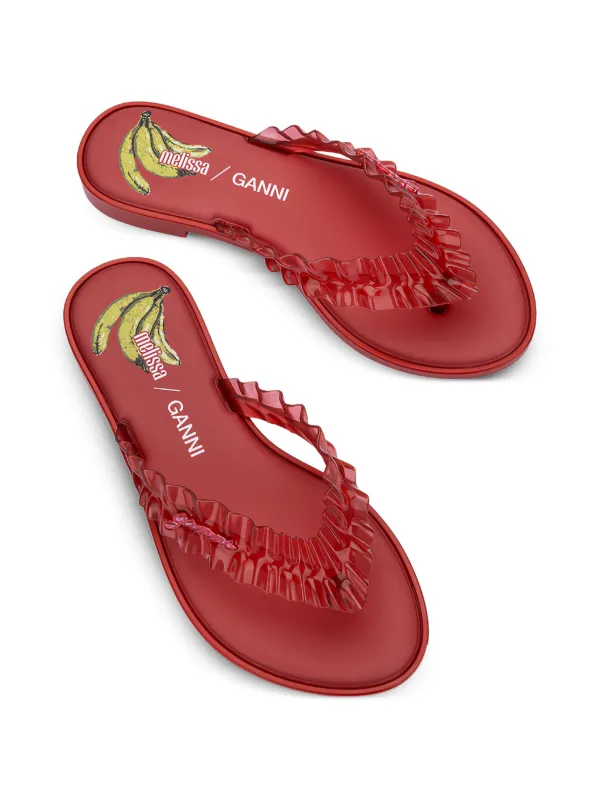 Melissa x Ganni スリムサンダル | レッド | FARFETCH JP