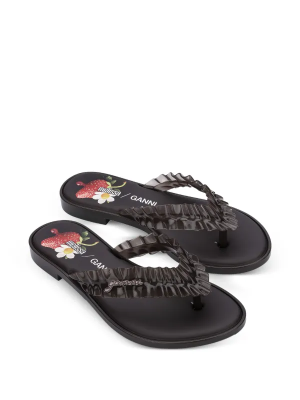 Melissa x Ganni スリムサンダル | ブラウン | FARFETCH JP