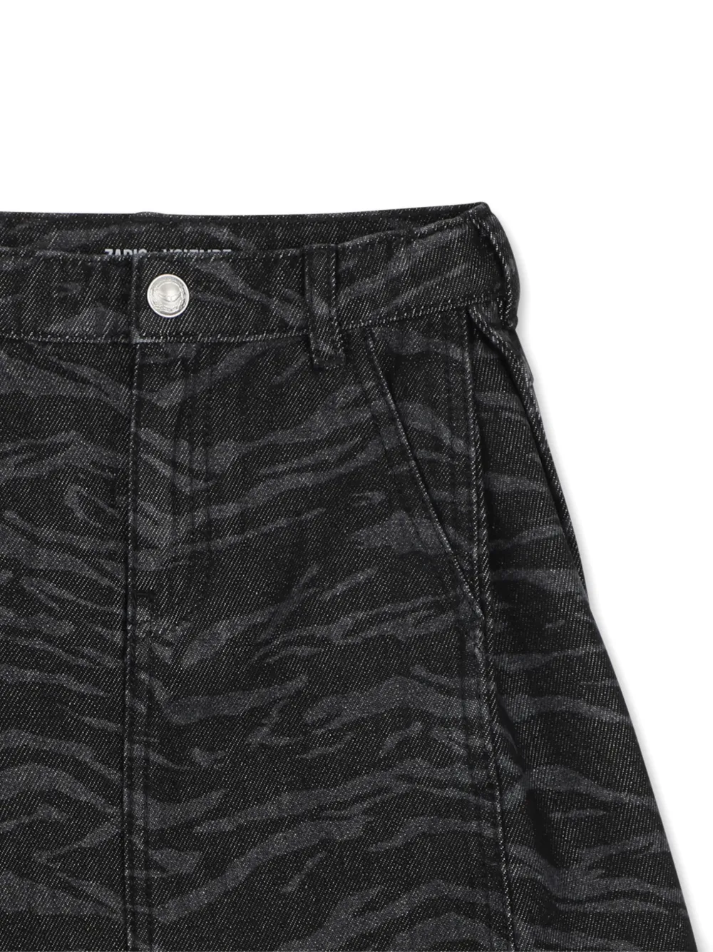 Zadig & Voltaire Kids Spijkerrok met tijgerprint Zwart